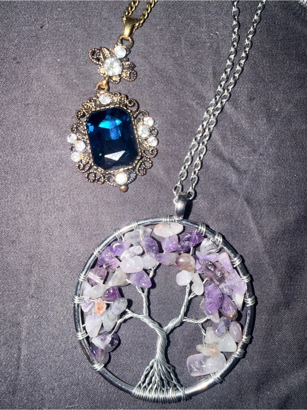 Necklace bundle and pair of earrings